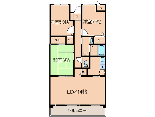 ポ－セリアンの物件間取画像